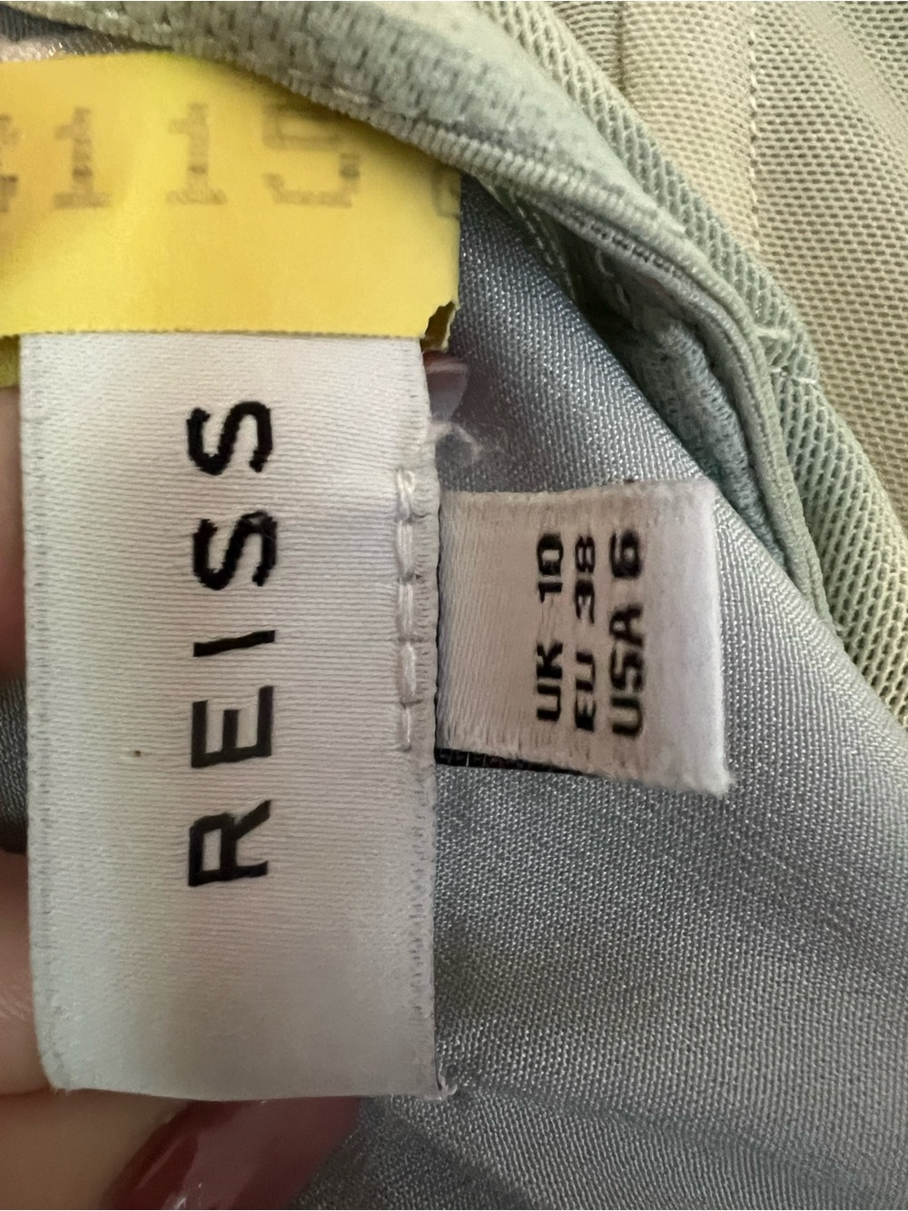 Reiss Strapless Maxi Dress in Light Sage Green - Picture 2 of 7